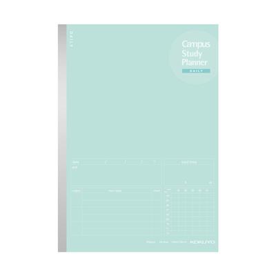 KOKUYO Campus Notebook Study Daily Mint Planner, Ruled, A5, Green, No-Y82MD-G