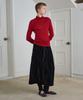 Simeteuligpeosenteu Velor Shirring Skirt / Black
