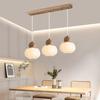 UOSU Mid-century French Wood & Glass Pendant Lamp