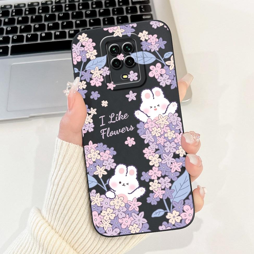 Casing For Redmi Note 9 9S 9Pro 4G Back Cover For Redmi Note 9 Pro Case Cute Cartoon Fashion Flowers Silicone Shockproof Bumper