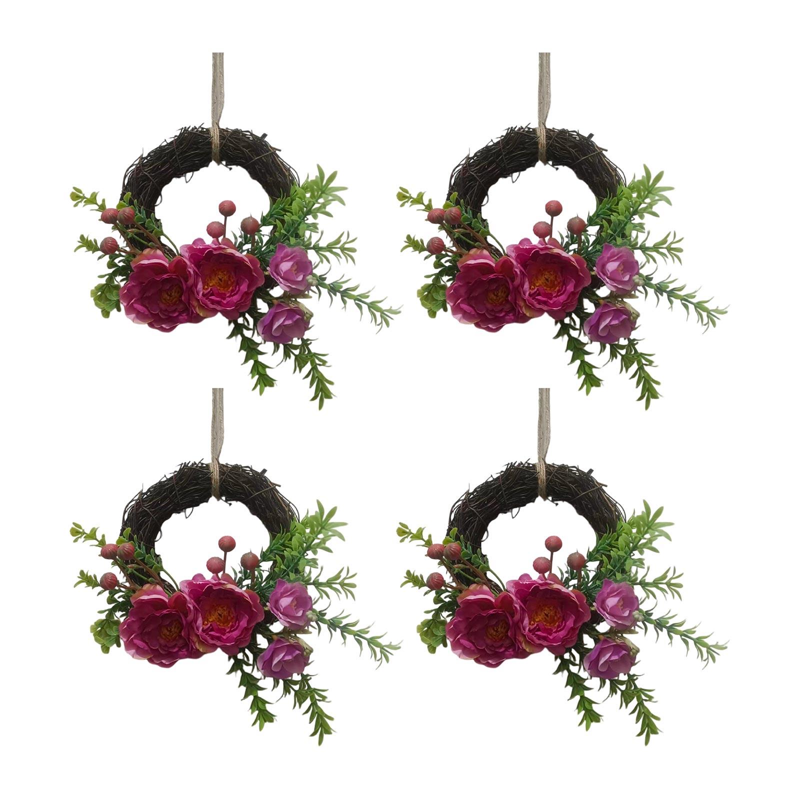 

Miniature , Suitable For Kitchen Cabinets, Miniature Spring Artificial Easter Egg Wreath. One Size
