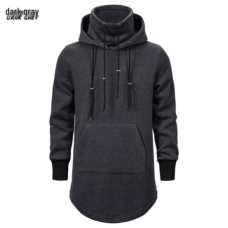 

Trendy Dark System Mid-Length Hoodie Jacket for Men - XH12 M темно-серого