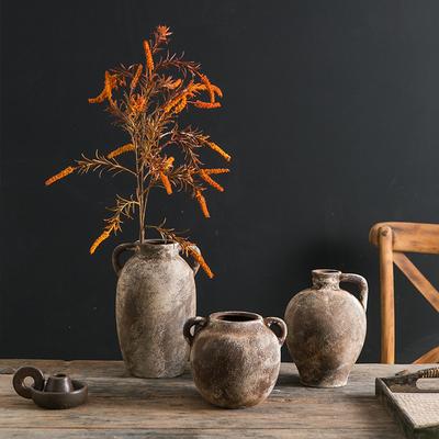 Ceramic Vase Table Centerpiece Artwork Romantic Gift Retro Decorative Vase for Bookshelf Farmhouse Dining Room Indoor Kitchen