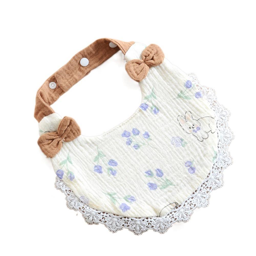 Soft Gauze Cotton Drool Towel Breathable Lace Bow Burp Cloth Baby Feeding  Bib  Nursing Essentials