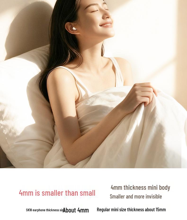 Mini Tumbler Wireless Bluetooth Earbuds: Sleep-Friendly, High-Quality Sound, Long Battery, Noise-Reducing Design