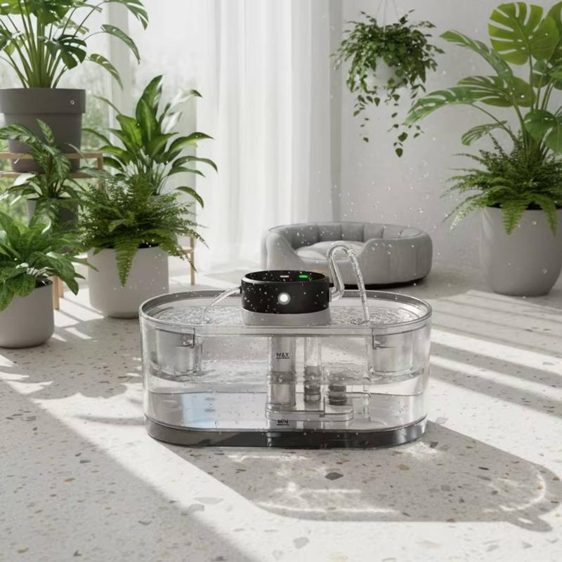 Cat Water Fountain Smart Automatic Cat Water Fountain Multiple Pets Easy to Clean for Cats, Feeding Station, Living Room