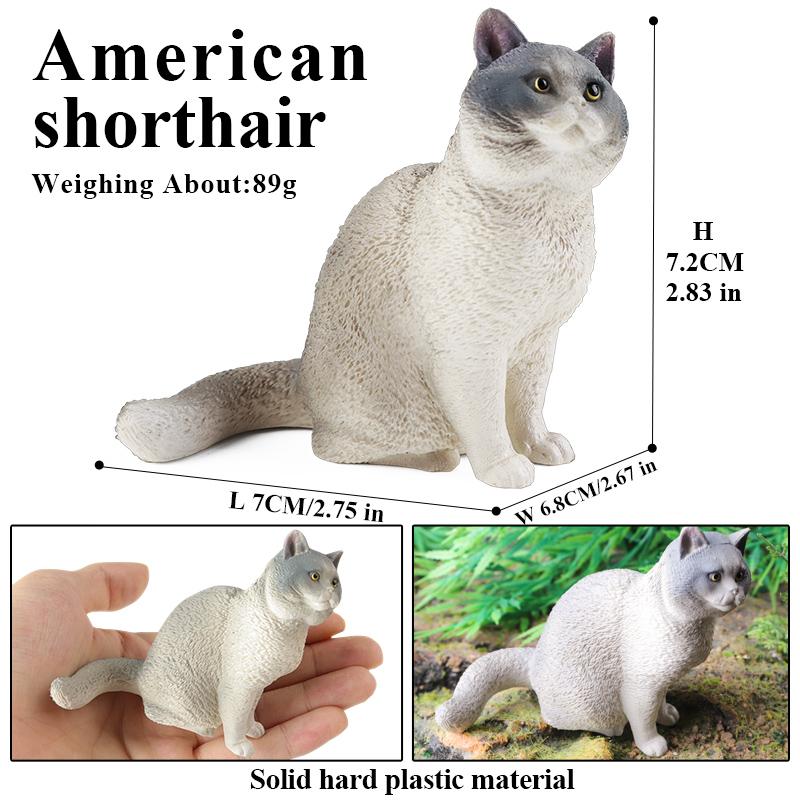 Oenux Cat Model Siamese Devon Rex Sphynx Ragdoll Persian Action Figure Cat Kitty Bobtails Figurine Cute Decoration Kids Toy Gift