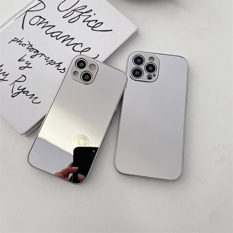 Applicable To iPhone17ProMax Electroplated Mirror Mobile Phone Case Apple 16Pro All-inclusive 15 Anti-drop 14 Protective Case