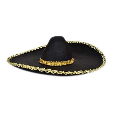 Festival Supplies Ethnic Style Sombrero Hat Rolled Up Brim Large Sun Hat Mexico Hat Adult Breathable Mexican Caps Party Hat
