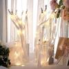 Ribbon Fairy Wand Light-up Wedding Wand Glow Lace And Ribbon Stick with Bell for Wedding Reception Graduation Birthday Party New Year Celebration