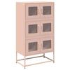 VidaXL Highboard Pink 68x39x123 Cm Steel, Cabinet, Storage Cabinet, Highboard, Sideboard, Tall Cabinet, 853351