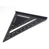 Aluminum Alloy Triangle Rulers 90 Degrees 45 Degrees Set Square 7in Black Metric Square Ruler