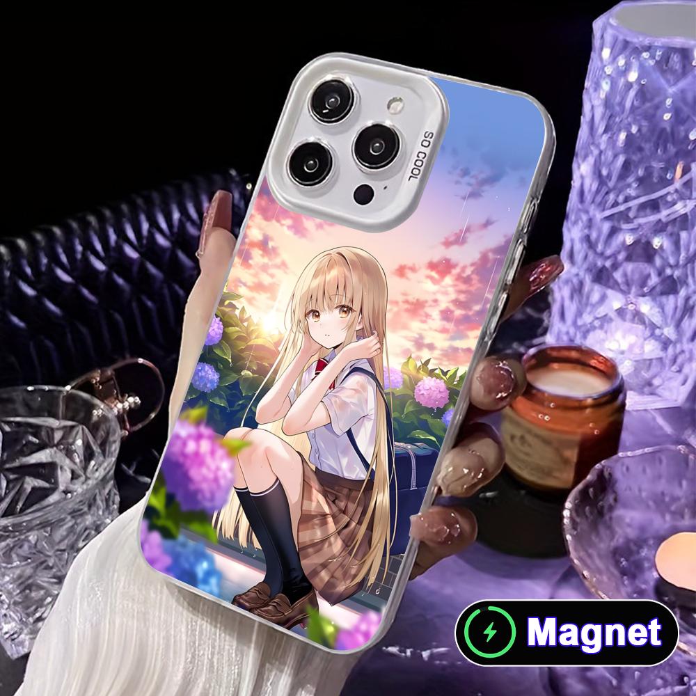 Angel Mahiru Shina Phone Case for iPhone 17 16 15 14 13 12 11 X XR XS Air Pro Max Plus Colorful Silver MagSafe Cover
