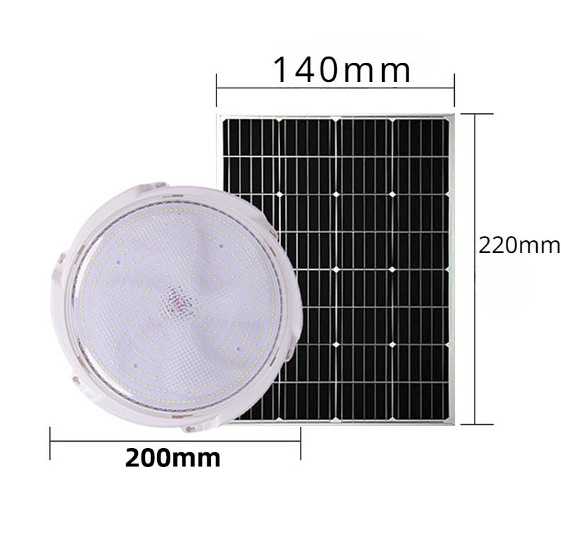 Solar Light Ceiling Light Outdoor Separate Panel IP66 Waterproof Ceiling Lamp Indoor Aisle Balcony Bedroom Solar Sensor Light