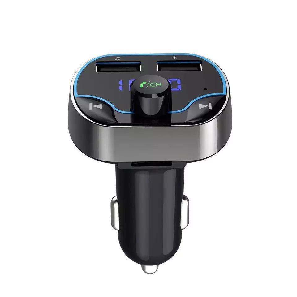 T24 New FM Transmitter Fast Charge Voice Navigation Car Handsfree Phone Bluetooth MP3 Player