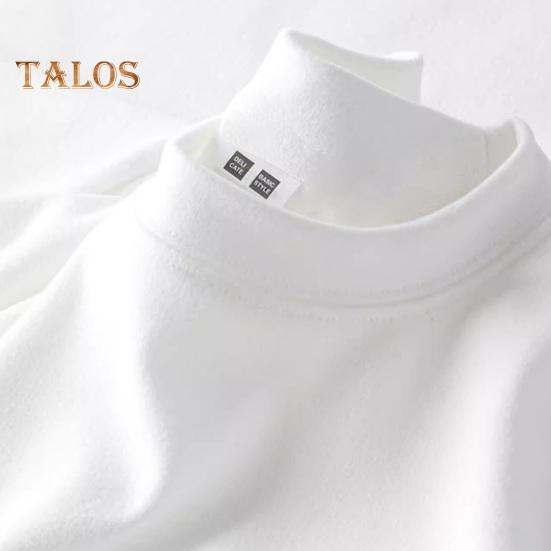 Toamnă Primăvară Bărbați Top cu fund Slim Fit Gros Gâtul Pulover Mâneci lungi elastice Culoare pură Plus mărime Lungime mijlocie Exercițiu de fitness Purtă zilnică Cămașă