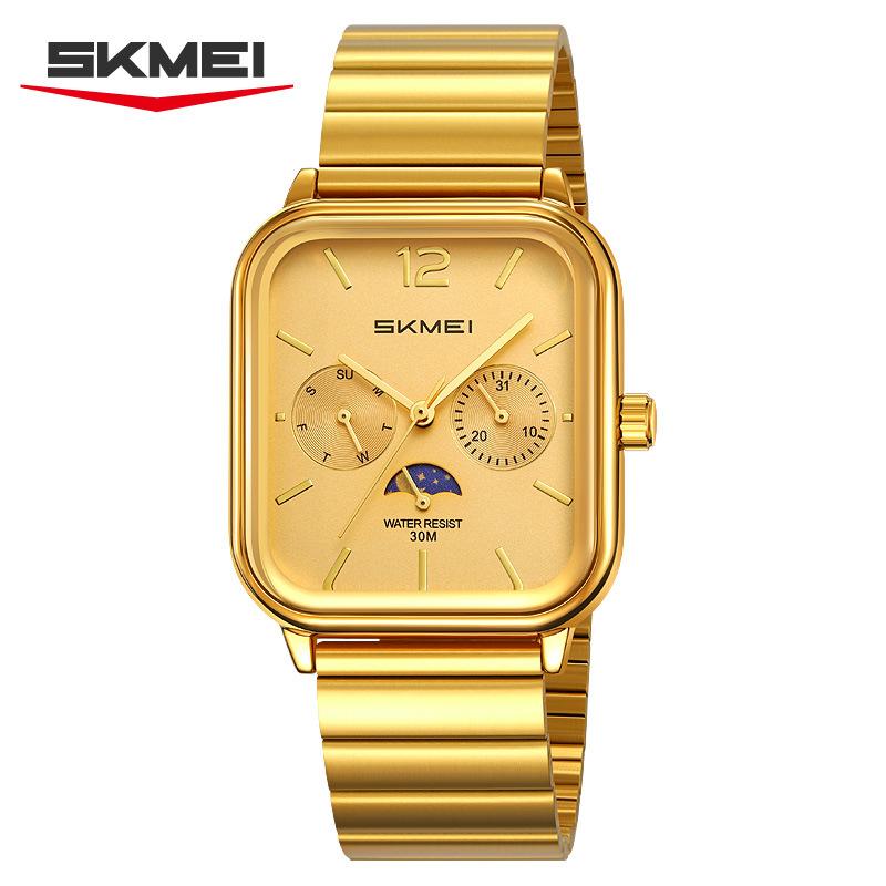 Fashion Waterproof Time Clock Wristwatches Business Movement Quartz Watches For Men Women Dress Watch Square Dial