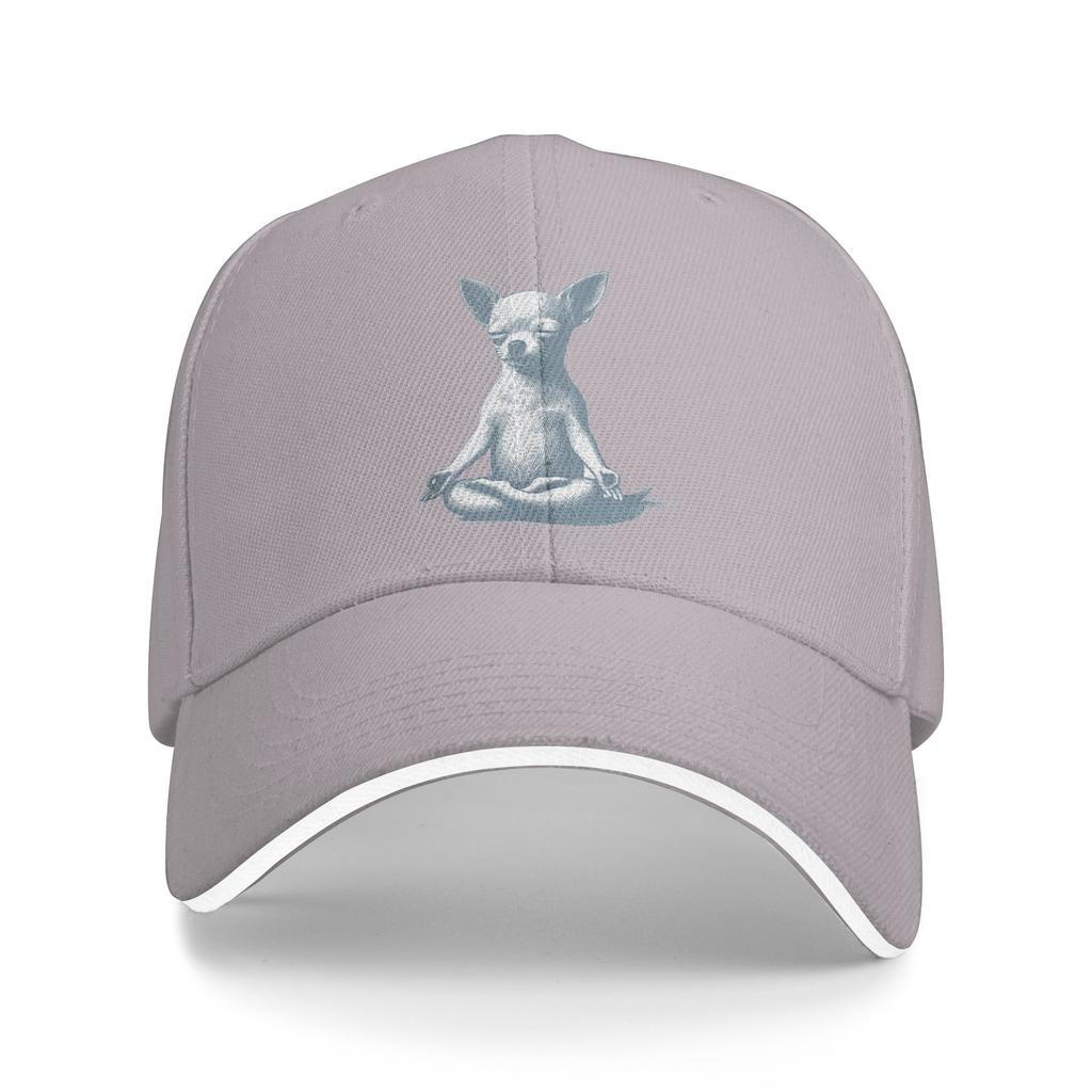 Summer Casual Baseball Cap Chihuahua Yoga Meditation Outdoor Sports Trucker Hat For Female Male Adjustable Trendy Snapback Cap
