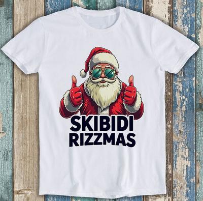 Skibidi Rizzmas Christmas Rizz Santa Meme Funny Gift Tee T Shirt 1878