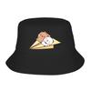 Retro DesignPanda Bear And Brownie True Love Bucket Hat BUBU DUDU Couple Street Style FisherUnisex Caps For Unisex Casual Sun Hats
