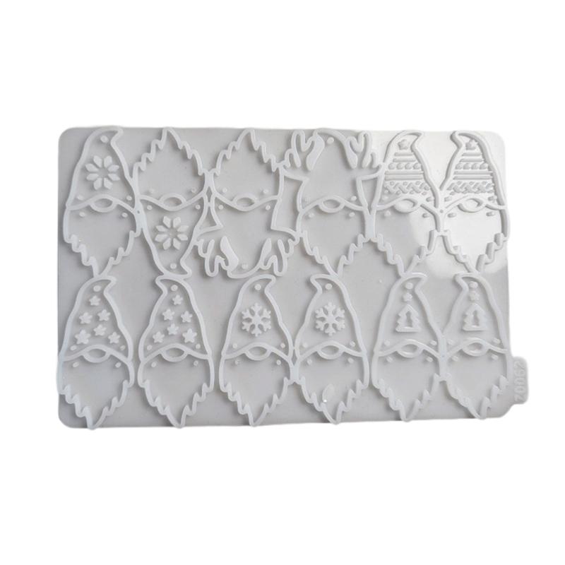 Earrings Molds Jewelry Making Mold Christmas Elf Shape Pendant Moulds Silicone Texture Present for Art Enthusiasts 1