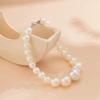 Women Female Pearl Necklace Earring Wedding Bead Bracelet Jewelry Beaded Chain Necklace  Gift