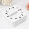 Portable 60 Minutes Kitchen Timer Count Down Alarm Reminder White Square Mechanical Timer