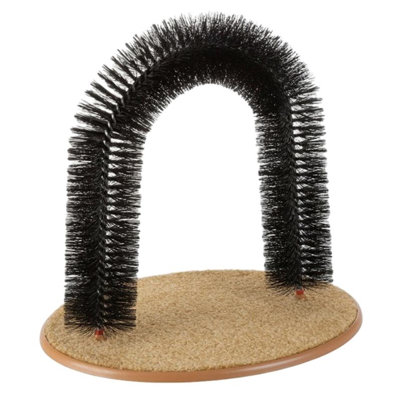 

Cat Brush Scratching Arch for Massage Kitten Self Grooming Device Pet Cats Scratching Post Cats Stress Relief Scratcher 1