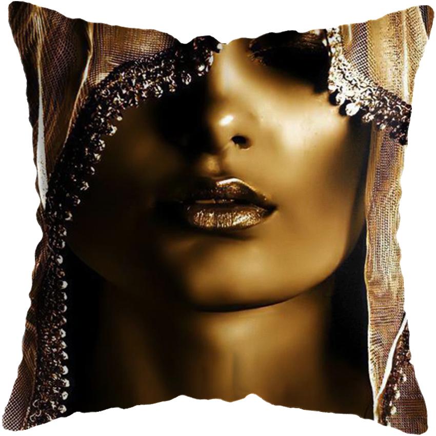 Home Decor Fashion Afro Black Women Girls Sofa Pillowcases Bedroom Living Room Decor Cushion Covers