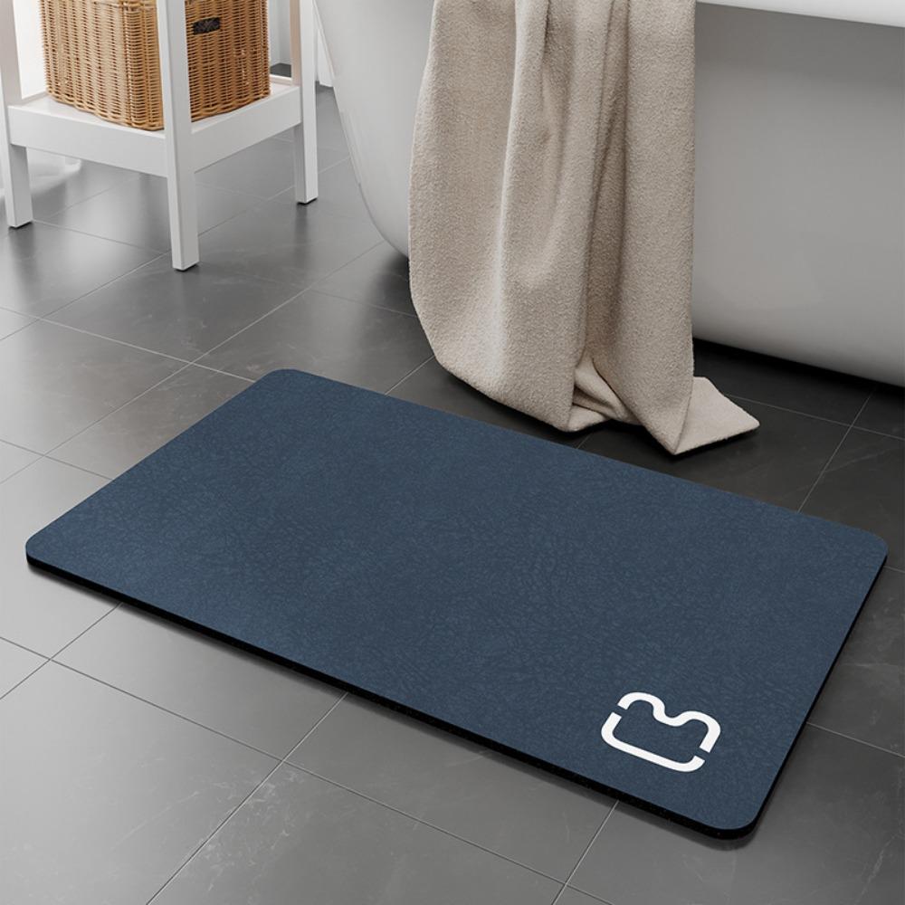 

Diatom Bathroom Mat Bath Non-slip Carpets In Wash Basin Bathtub Floor Rug Shower Room Doormat Memory Foam 3D Pad 400mm*600mm темно-синього кольору