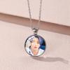 BTS Collana con Ciondolo Rotondo Logo & Foto di Gruppo, Collana Kpop Bangtan Boys, Gioiello Regalo per Fan ARMY
