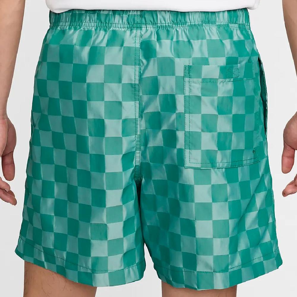 Nike Club Logo Embroidered Plaid Comfortable Casual Shorts Men shorts Peacock-Stone FN3099-365