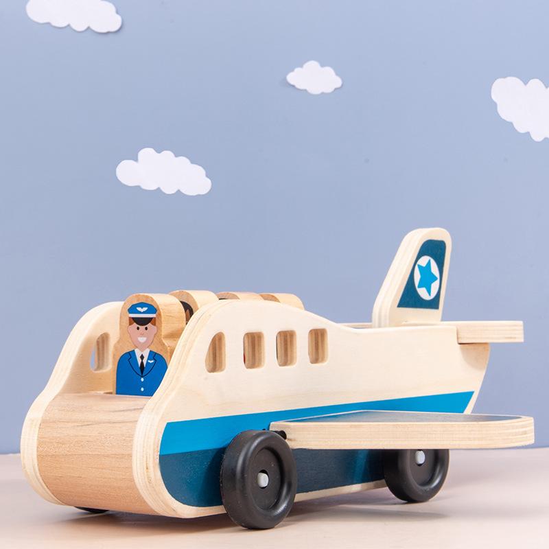 Wooden Transportation Toys, Children's Educational Toys, Wooden Tractors, Airplane Models