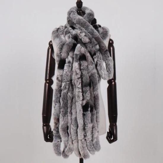 

Новый женский длинный шарф из натурального меха кролика рекс, теплый, мягкий, качественный, модный, с кисточками, шаль