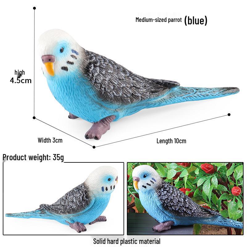 Children's Static Wild Animal Bird and Parrot Figure Set