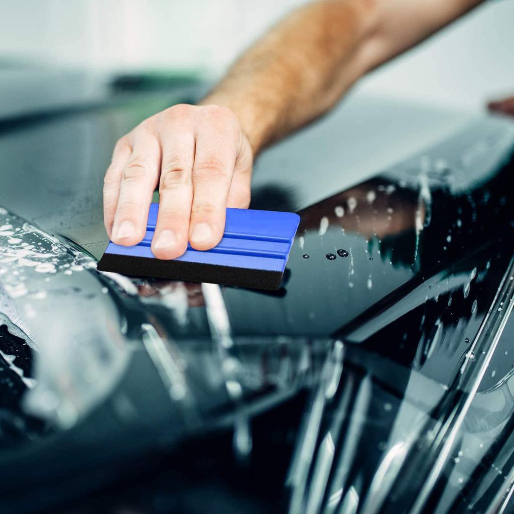 DanYun Felt Squeegee Set of 4 Car Wrapping Film Sheet Squeegee Large Squeegee Felt