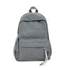 Schoolbag Retro Hong Kong Style Plaid Backpack New Large Capacity Junior High School College Student Schoolbag Travel Versatile Backpack Plaid