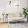 Back Cushion Cream 120 x 19 x 50 cm Fabric