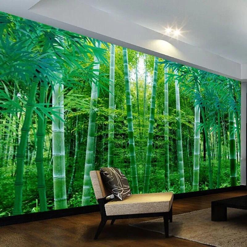 3d Green Bamboo Forest Wall Mural Living Room Tv Sofa Bedroom Study 3d Wall Paper Landscape Wallpaper Decor