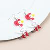 New Cute Christmas Scarf Duck Acrylic Earrings for Women Funny Cartoon High Heels Duck Animal Dangle Earring Novelty Jewelry