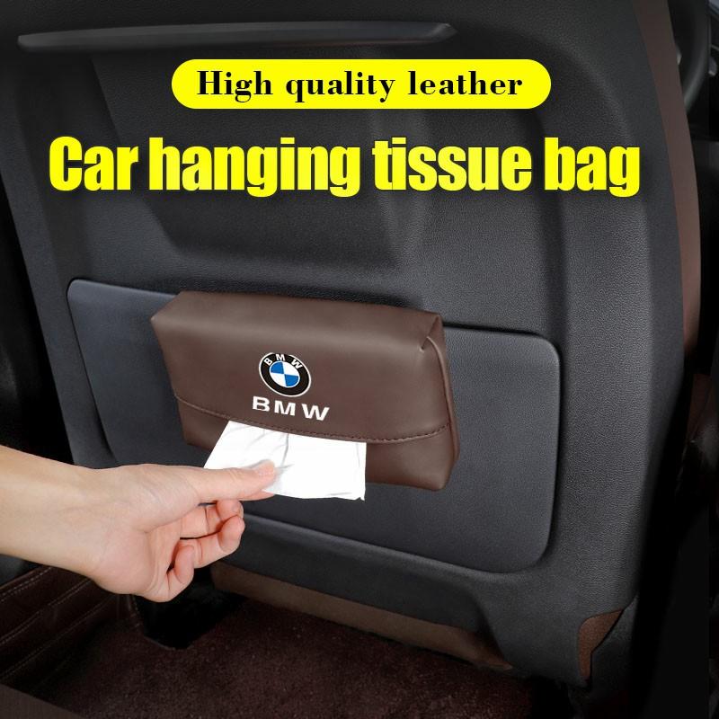 Car Tissue Boxes Paper Towel Storage Bag Car Sun Visor Hanging Tissue Organizer For BMW Performance E46 E60 E90 E39 E87 E36 E92 rlzh86