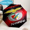 Custom Name Umbrella Benfica Football Crest Umbrella 8-Frame for Travel, Camping, Casual Lightweight Portable, Essential for Family Gifts