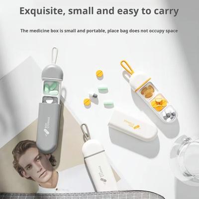 Tragbare Pillenaufbewahrungsbox, 3-Gitter-Design, wasserdicht, kompakte Größe, für Outdoor-Reisen, frei kombinierbarer Pillen-Organizer, Tablet-Aufbewahrungskoffer