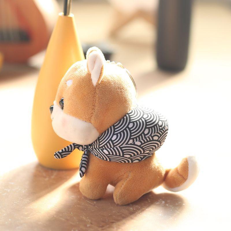 

Сиба-ину Уютный Плюшевый Брелок Рюкзак Собака Кукла Красочная Подвесная Игрушка Для Детей Blue Flower