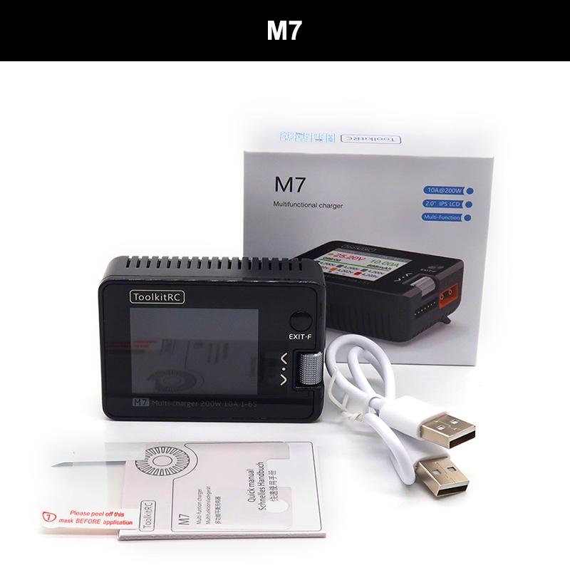 

In Stock New ToolkitRC M7 200w 10A Multi Function Smart Balance Charger Discharger for Lipo LiHV LiFe Lion NiMh Pb Battery ToolkitRC M7