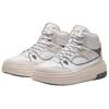 ANTA Women's Retro Platform High Top Casual Skate Shoes Off White Grey Gold 922448082-1