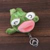 Stuffed Animals Car Key Ring Soft Toy Plush Keyring Big Mouth Frog Doll Plush Keychain Stuffed Toys