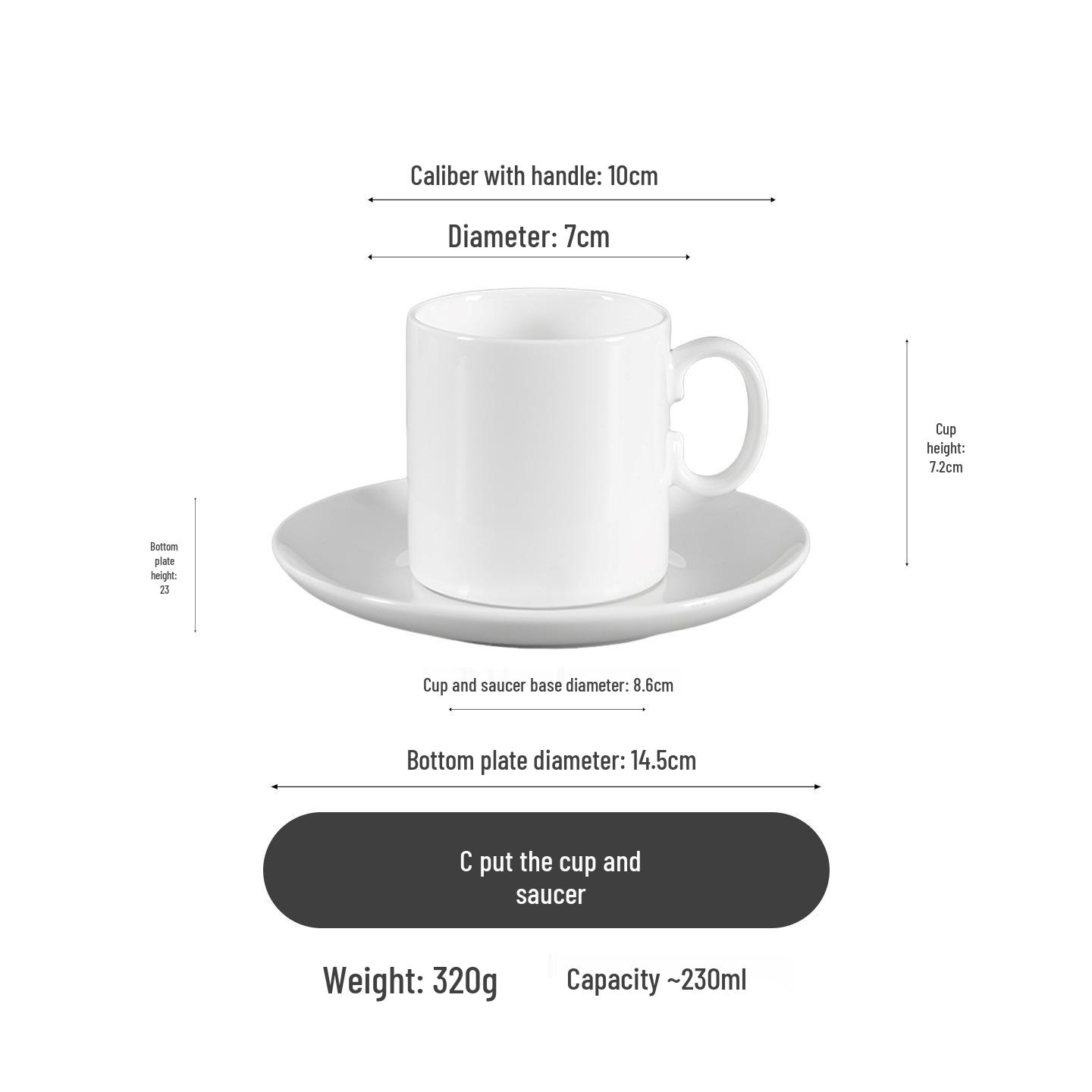 European Luxury Gold Foil White Bone China Coffee Cup and Saucer Set – Exquisite Ceramic Tea Ware. 230ml