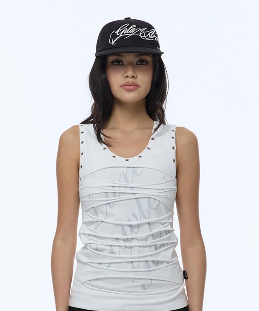 Gillaakaibeu Lettering Logo Trucker Cap_Black