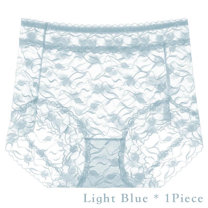 1Piece/3Pcs Middle Waist Women's Panties, Sheer Lace Women‘s Underwear, Comfortable Underpants